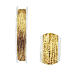 Rocchetti di Filo per Lavori all'Uncinetto 0,6mm Oro 45mt (Y-68)