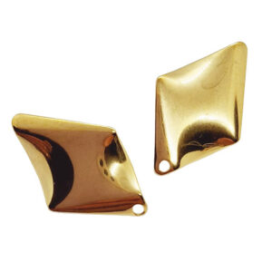 Perni in Acciaio Modello Rombo Oro 17x27mm