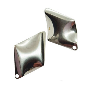 Perni in Acciaio Modello Rombo Silver 17x27mm