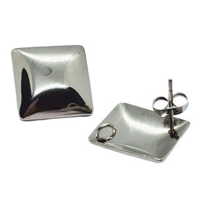 Perni in Acciaio Modello Rombo Silver 20mm