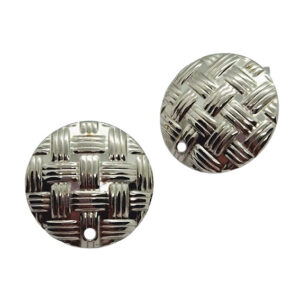 Perni in Acciaio Modello Tonfo Lavorato Silver 20mm