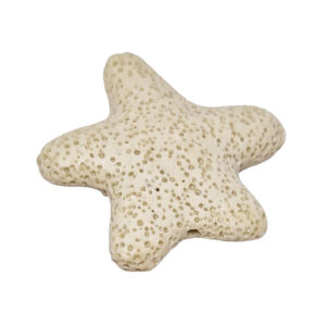 Pietra Lavica a forma di Stella Bianca 40mm