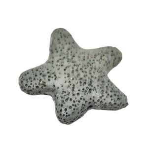 Pietra Lavica a forma di Stella Grigia 40mm