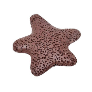 Pietra Lavica a forma di Stella Marrone 40mm