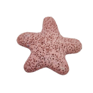 Pietra Lavica a forma di Stella Rosa 40mm