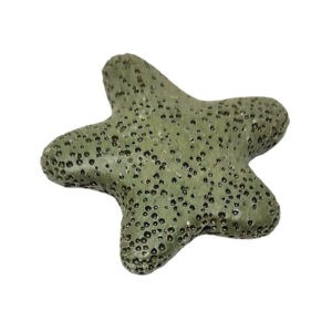 Pietra Lavica a forma di Stella Verde 40mm