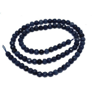 Pietre di Agata Blu Scuro Sfaccettata 4mm