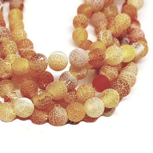 Pietre di Agata Smerigliata Arancio 8mm (PTAG022-AR)