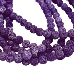 Pietre di Agata Tonda Smerigliata Viola 8mm (PTAG022-VL)