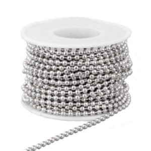 Catena in Acciaio con Pallina Silver 2,5mm (CTAC060-S)