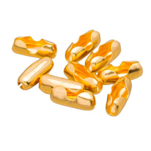 Chiusure in Acciaio per Catena con Pallina Oro 3,5x9mm (CHSAC042-O)