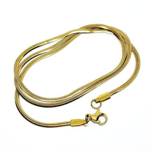 Collana in Acciaio 2,5mm Stile Snake Oro 45cm