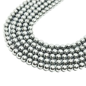Filo di Ematite Tonda Liscia Silver 6mm (EMFL029-S)