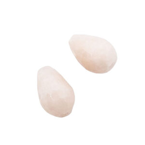 Gocce di Giada Briolette Sfaccettate Rosa 10x14mm
