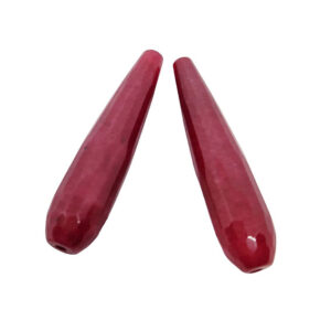 Gocce di Giada Sfaccettate Rubellite 9x40mm