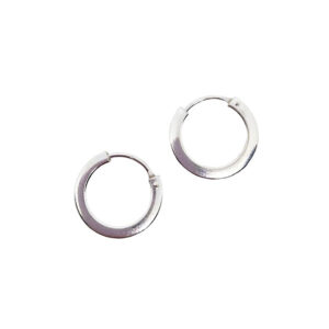 Orecchini in Argento 925 Cerchio Piatto 12mm (ARG064)
