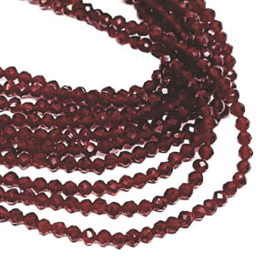 Fili di Zirconi 2mm Bordeaux
