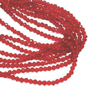 Fili di Zirconi 2mm Rosso
