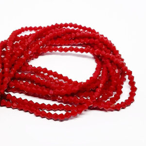 Pietre Bicono in Vetro Rosso 4mm
