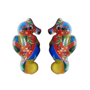 Componenti in Ceramica Cavalluccio Marino Dipinto 22x40mm (002)