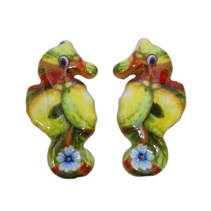 Componenti in Ceramica Cavalluccio Marino Dipinto 22x40mm (011)