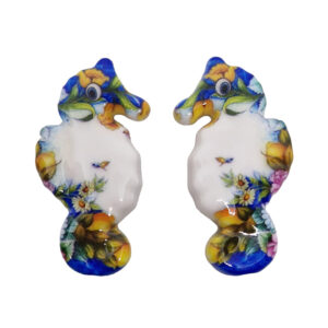 Componenti in Ceramica Cavalluccio Marino Dipinto 22x40mm (016)