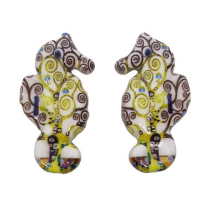 Componenti in Ceramica Cavalluccio Marino Dipinto 22x40mm (017)
