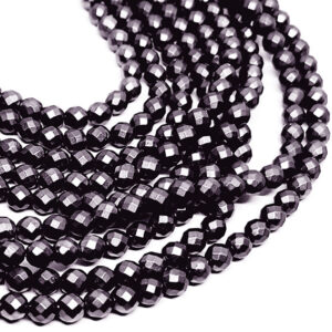 Filo di Ematite Esagonale Naturale 4mm (EMFL120-N)