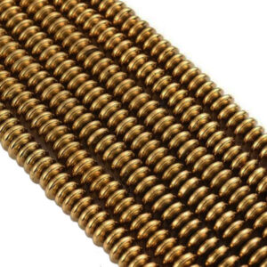 Filo di Ematite a Rondelle Tipo Disco Oro Scuro 2x6mm (EMFL133-O)