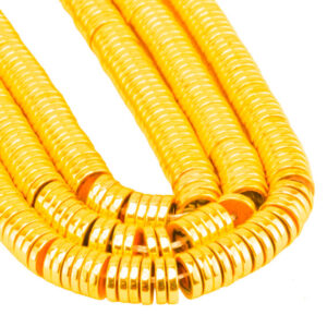 Filo di Ematite di forma Rondelle Oro 1x4mm (EMFL138-O)