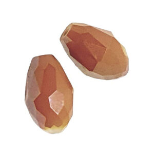 Gocce in Vetro Sfaccettato Arancio AB 8x12mm