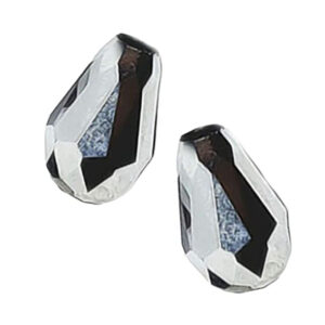 Gocce in Vetro Sfaccettato Argento AB 8x12mm