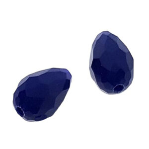 Gocce in Vetro Sfaccettato Blu Zaffiro 8x12mm