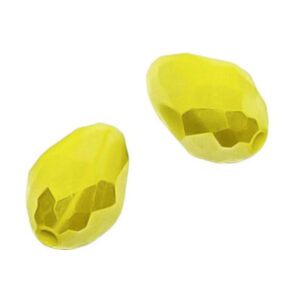 Gocce in Vetro Sfaccettato Giallo Lime 8x12mm