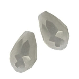 Gocce in Vetro Sfaccettato Grigio Perla AB 8x12mm