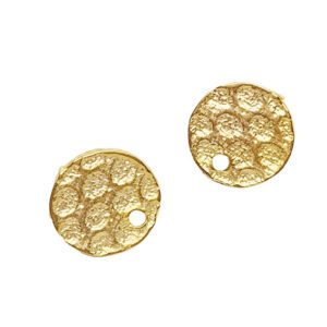 Perni in Zama Tonde con Bollicine Oro 15mm (232)