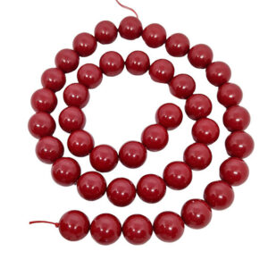 Pietre in Pasta di Corallo Rosso 4 fiori 10mm