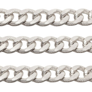 Catena in Alluminio Con Maglie Robuste Modello Groumette Argento 20x25mm (CTAL069-A)