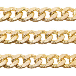 Catena in Alluminio Con Maglie Robuste Modello Groumette Oro 20x25mm (CTAL069-O)