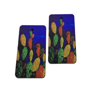 Componenti in Legno Raffigurante Fichi D'India fori Laterali 26x35mm