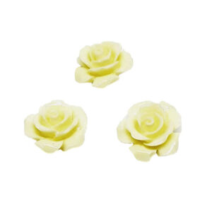 Componenti in Resina Roselline Glace' 15mm