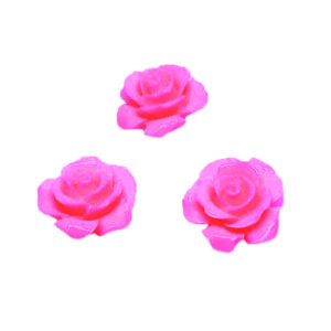 Componenti in Resina Roselline Rosa 15mm