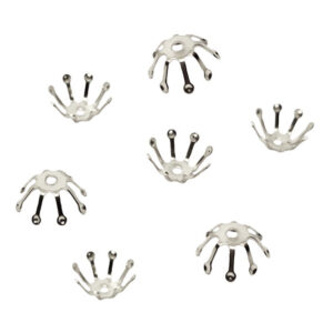 Copri Perle in Ottone Morbide Argento 10mm (CPOT056)
