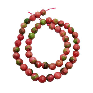 Pietre di Agata Tonda Liscia Bicolore Rosa Verde 8mm (PTAG206)