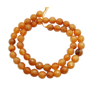 Pietre di Agata Tonda Sfaccettata Arancio Scuro 8mm (PTAG204)