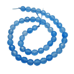 Pietre di Agata Tonda Sfaccettata Azzurro 8mm (PTAG202)
