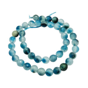 Pietre di Agata Tonda Sfaccettata Azzurro Prussia 8mm (PTAG201)
