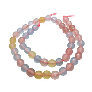 Pietre di Agata Tonda Sfaccettata Rosa Multi Color 8mm (PTAG199)
