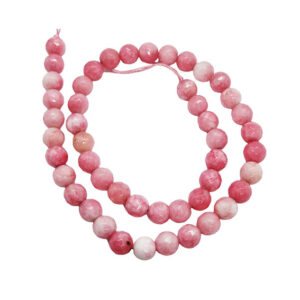 Pietre di Agata Tonda Sfaccettata Striata Rosa 8mm (PTAG197)
