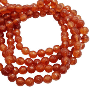 Pietre di Corniola Tonda Sfaccettata 8mm (PTCO001)